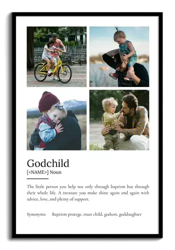 Create a Custom Godchild Definition Poster with Personal Photos