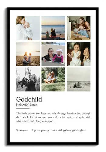 Create a Custom Godchild Definition Poster with Personal Photos
