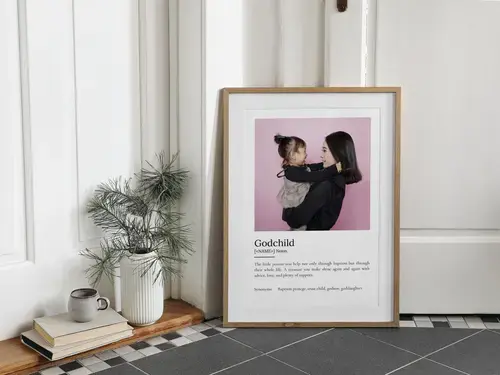 Godchild Definition Poster with Photo Customization