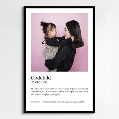 Create a Custom Godchild Definition Poster with Personal Photos
