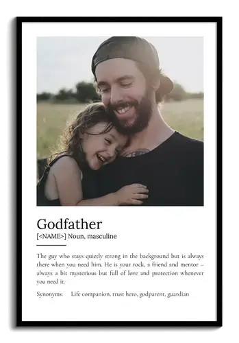 Create Your Personalized Godfather Definition Poster with Custom Photos