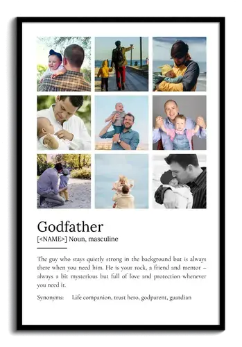 Create Your Personalized Godfather Definition Poster with Custom Photos