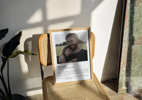 Poster Définition Parrain - Cadeau Personnalisé