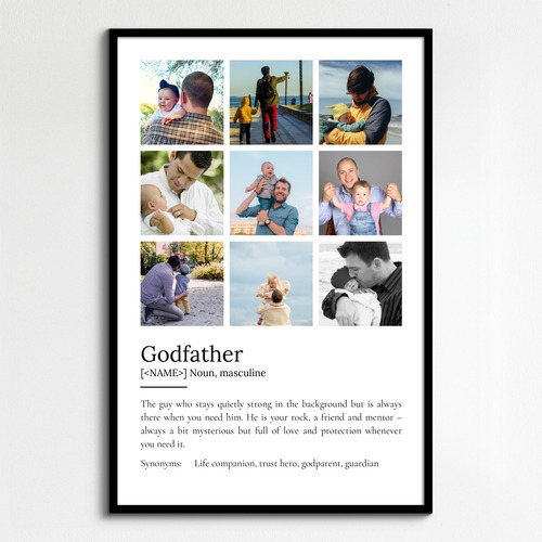 Create Your Personalized Godfather Definition Poster with Custom Photos