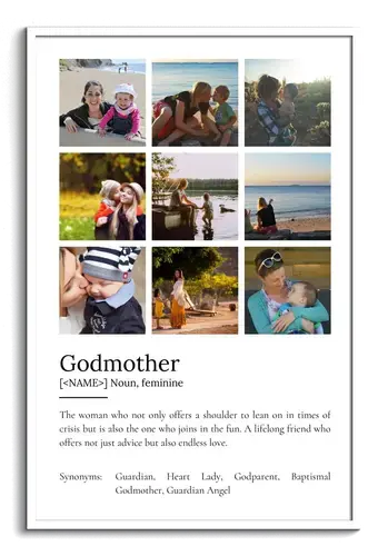 Create Your Personalized Godmother Definition Poster with Photos