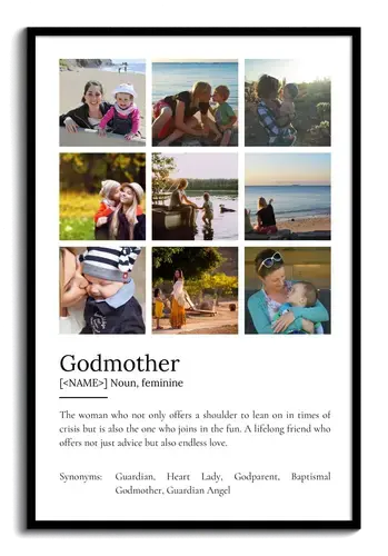 Create Your Personalized Godmother Definition Poster with Photos