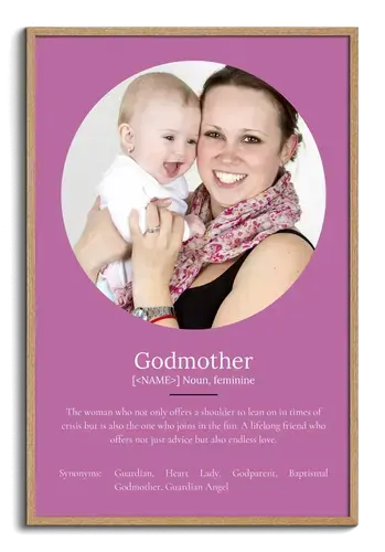 Customizable Godmother Definition Poster