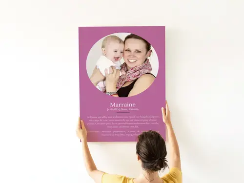 Définition-Poster Marraine personnalisable