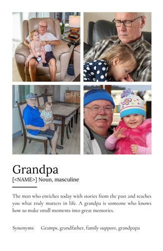 Create Your Personalized "Grandpa" Definition Poster - Add Photos & Custom Text