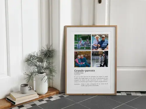 Poster Définition Grands-Parents personnalisable