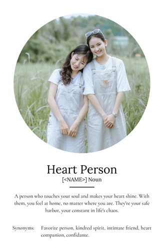 "Create Your Heart Person Definition Poster - Personalized Photo Gift"