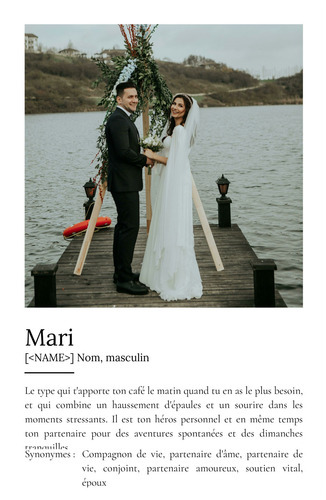 Poster Définition Personnalisé Ehemann - Cadeau Unique avec Photos et Texte Modifiables