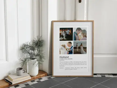 Husband Definition Poster - Custom Photo Gift