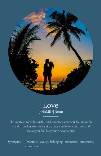 Create Your Love Definition Poster: Personalize with Photos & Text