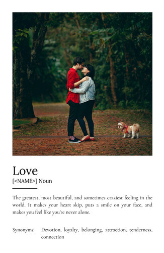 Create Your Love Definition Poster: Personalize with Photos & Text