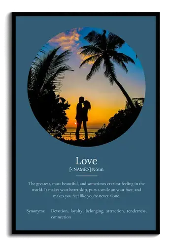 Create Your Love Definition Poster: Personalize with Photos & Text