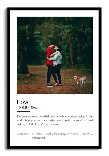 Create Your Love Definition Poster: Personalize with Photos & Text