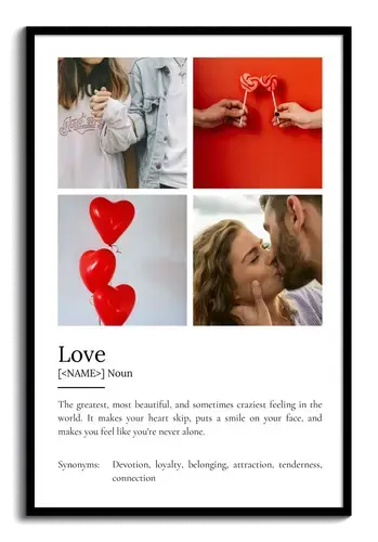 Create Your Love Definition Poster: Personalize with Photos & Text