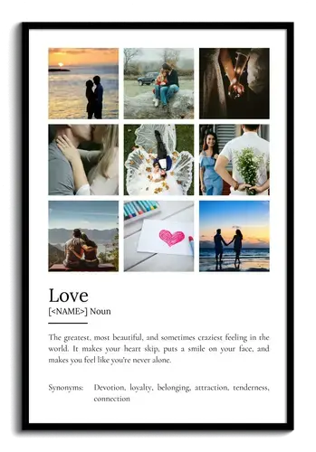 Create Your Love Definition Poster: Personalize with Photos & Text
