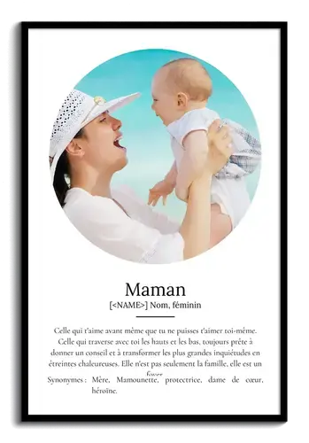 Créez un Poster Définition personnalisé 'Mama' avec vos photos et texte
