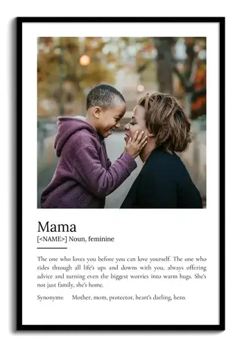 Create Your Personalized Definition Poster for Mom - Custom Photo Gift