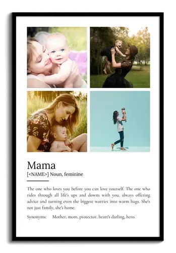 Create Your Personalized Definition Poster for Mom - Custom Photo Gift