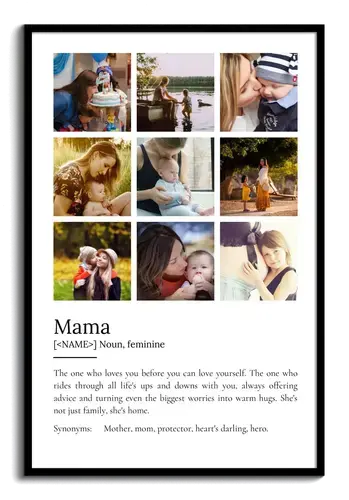 Create Your Personalized Definition Poster for Mom - Custom Photo Gift