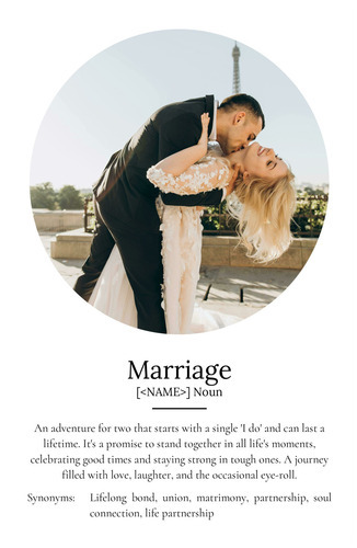 Personalize Your Marriage Definition Poster with Photos