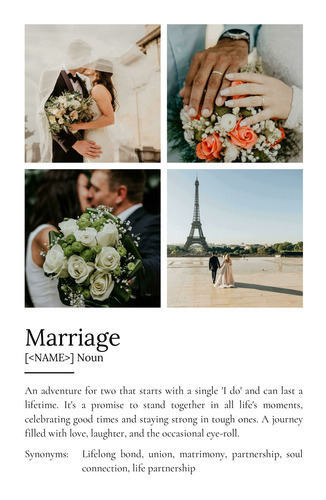 Personalize Your Marriage Definition Poster with Photos