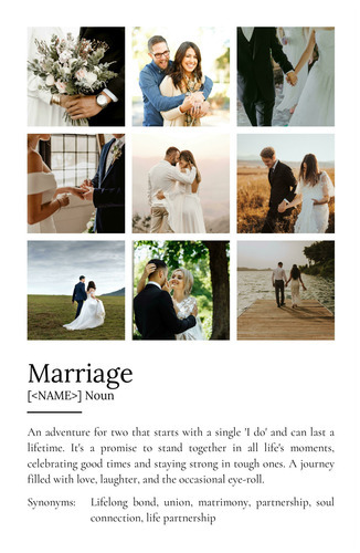 Personalize Your Marriage Definition Poster with Photos