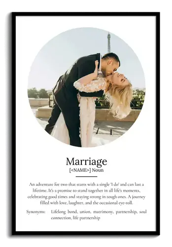 Personalize Your Marriage Definition Poster with Photos