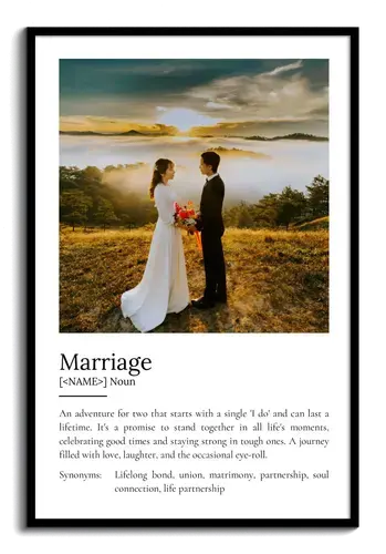 Personalize Your Marriage Definition Poster with Photos
