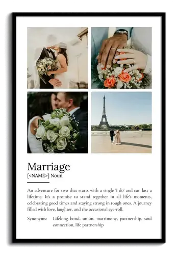 Personalize Your Marriage Definition Poster with Photos