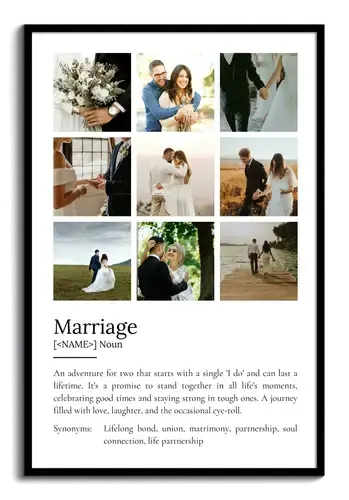 Personalize Your Marriage Definition Poster with Photos