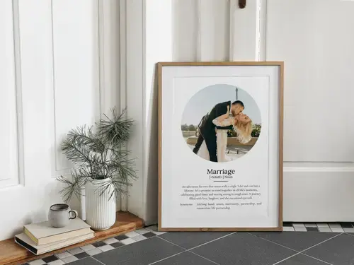 Marriage Definition Poster - Personalized Photo Gift