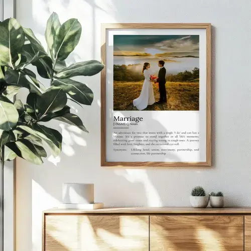 Marriage Definition Poster - Personalized Photo Gift