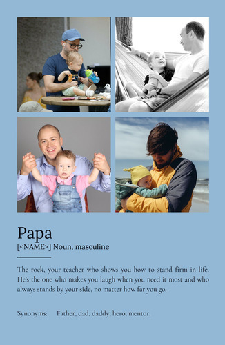 Personalized "Papa" Definition Poster - Create Your Unique Gift