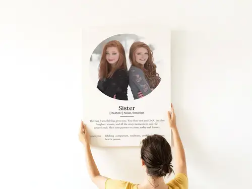 "Sister Definition Poster - Customizable Gift"