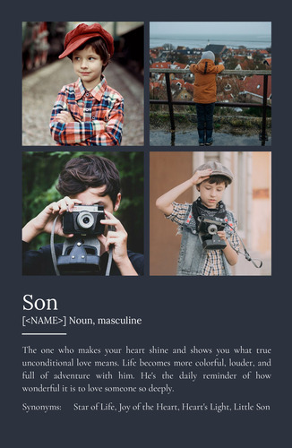 Create a Heartfelt Son Photo Definition Poster