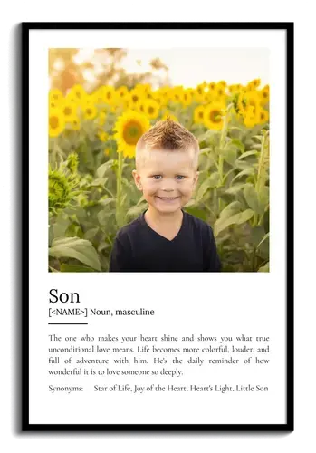 Create a Heartfelt Son Photo Definition Poster