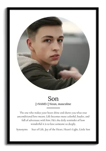 Create a Heartfelt Son Photo Definition Poster