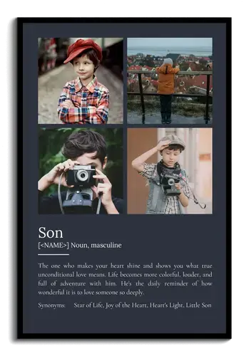 Create a Heartfelt Son Photo Definition Poster
