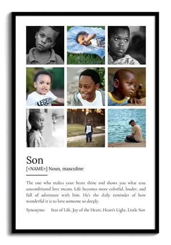 Create a Heartfelt Son Photo Definition Poster