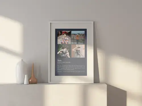 Personalized Son Definition Poster Template