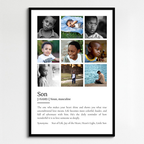 Create a Heartfelt Son Photo Definition Poster