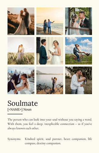 Create Your Own Soulmate Definition Poster – Personalize with Photos and Text