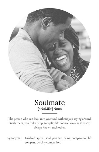 Create Your Own Soulmate Definition Poster – Personalize with Photos and Text