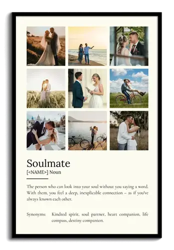 Create Your Own Soulmate Definition Poster – Personalize with Photos and Text