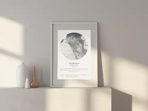 "Custom 'Soulmate' Definition Poster with Photo"