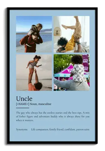 Create Your Personalized Uncle Definition Poster – Unique Gift!